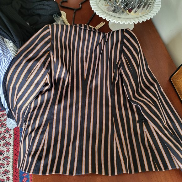 Scotch and Soda tailored blazer, size XS navy, silver and gold stripes. NWOT - Picture 10 of 10